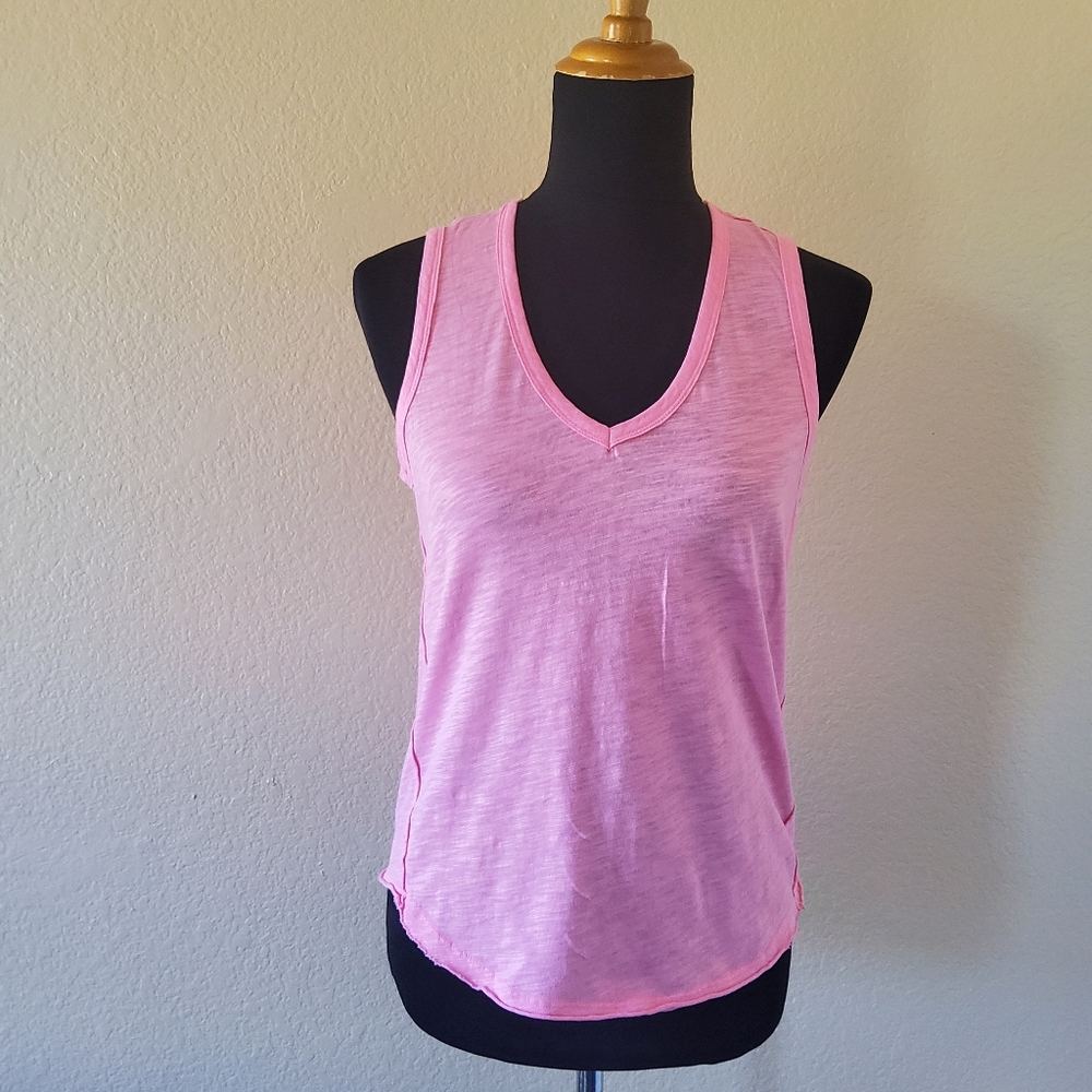 NWT BOBI V‑Neck Tank Top “Cotton Candy” Size S 100% Cotton
